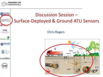 Discussion Session   Surface-Deployed &amp; Ground ATU Sensors  Chris Rogers Discussion Session