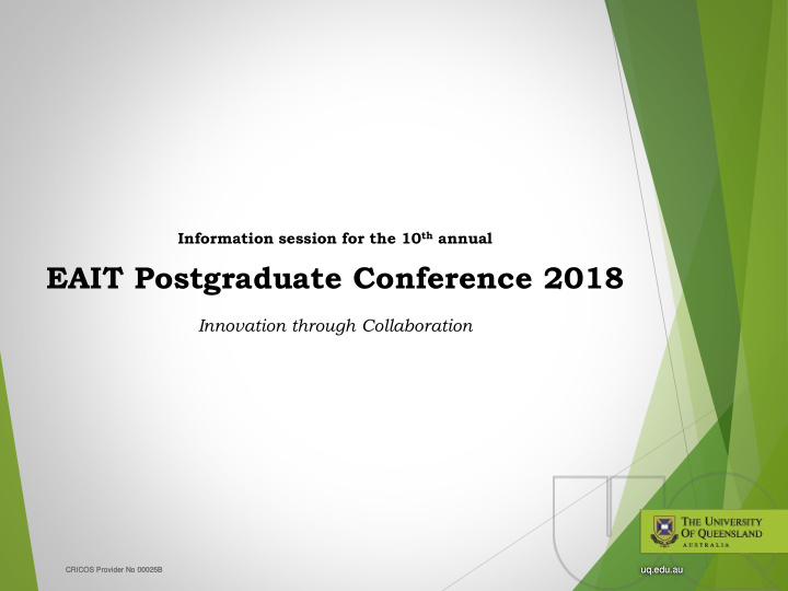 eait postgraduate conference 2018