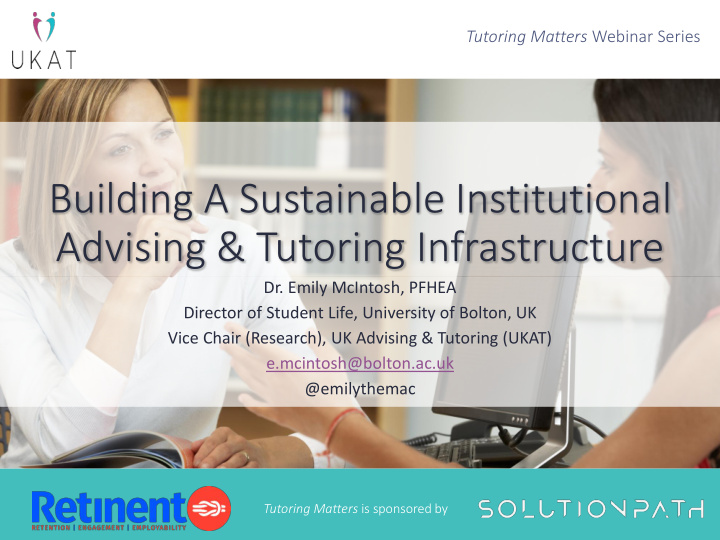 building a sustainable institutional advising tutoring