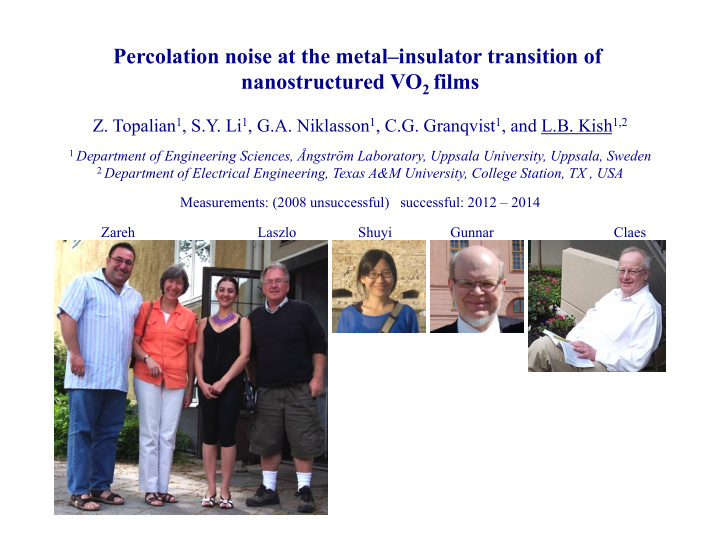 percolation noise at the metal insulator transition of