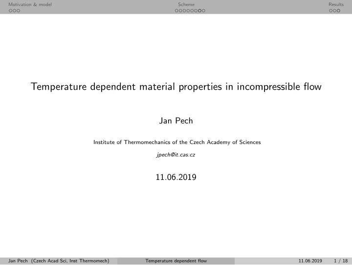 temperature dependent material properties in
