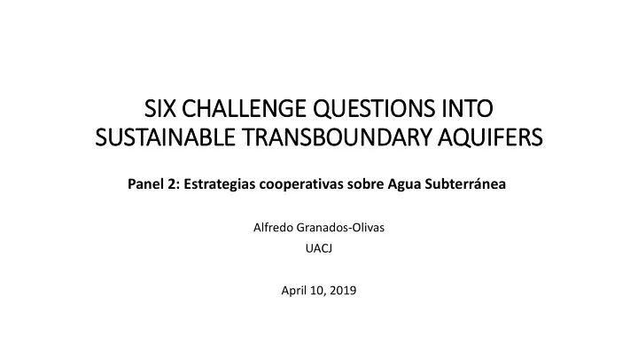 six ix challenge questions in into