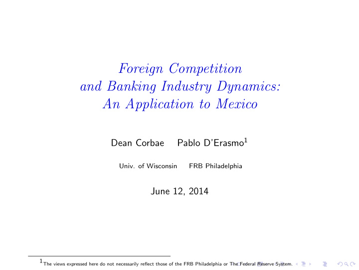 foreign competition and banking industry dynamics an