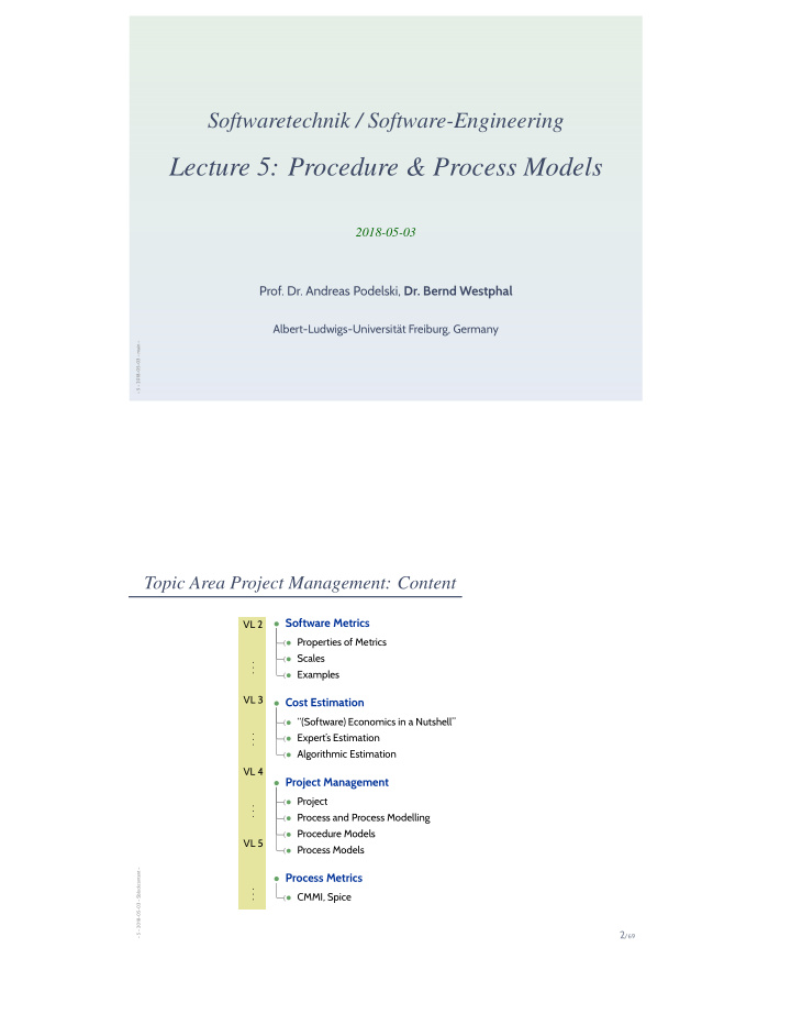 lecture 5 procedure process models