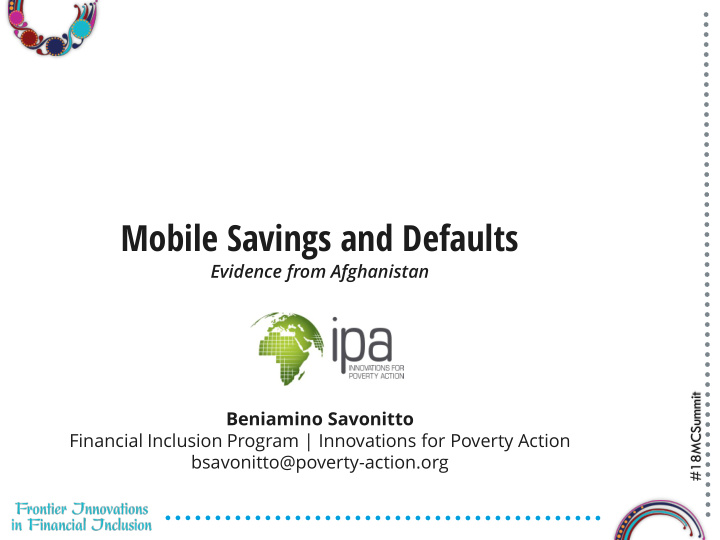 mobile savings and defaults