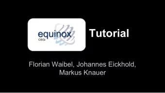 Tutorial  Florian Waibel, Johannes Eickhold,  Markus Knauer  Survey  Who has used   PDE or