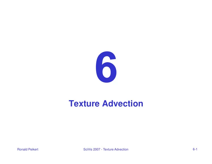 texture advection