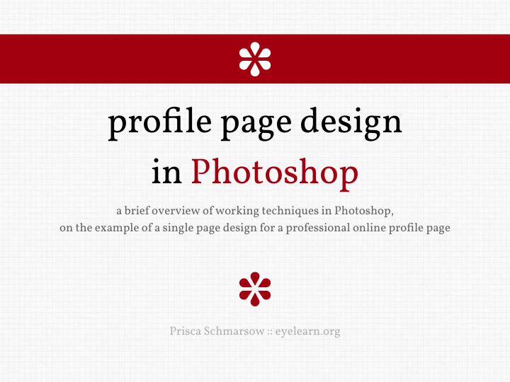 profile page design in photoshop a brief overview of