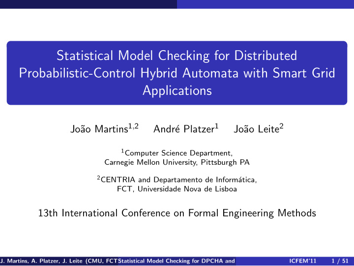 statistical model checking for distributed probabilistic