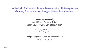 AutoTM: Automatic Tensor Movement in Heterogeneous  Memory Systems using Integer Linear Programming