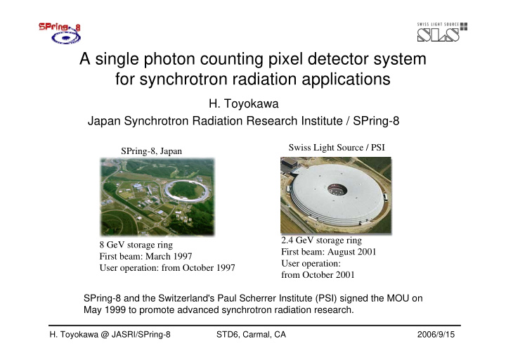 a single photon counting pixel detector system for