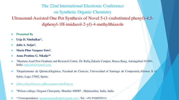 ultrasound assisted one pot synthesis of novel 5 1