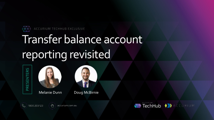 transfer balance account reporting revisited