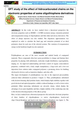 DFT study of the effect of hidrocarbonated chains on the  electronic properties of some