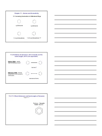 1  11.4 Resonance energy of benzene as estimated from  heats of hydrogenation  Figure 11.2 11.5 The