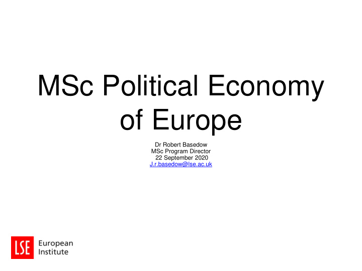 msc political economy of europe