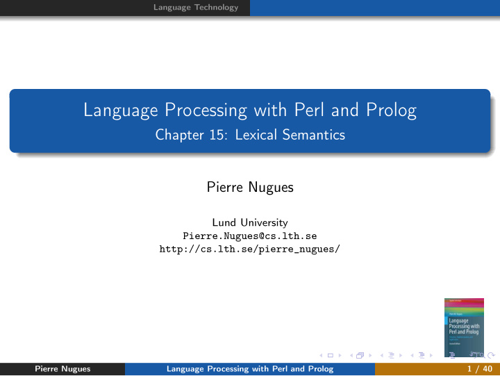 language processing with perl and prolog