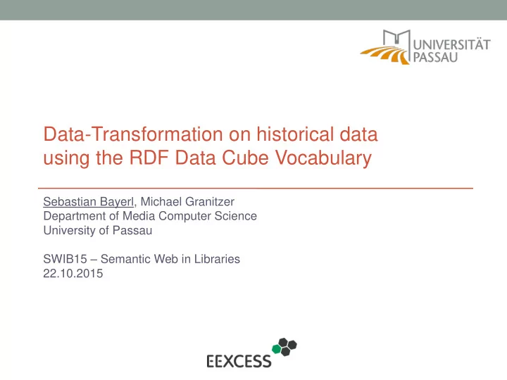 using the rdf data cube vocabulary