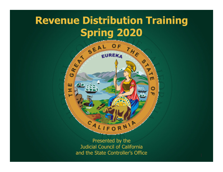 revenue distribution training spring 2020