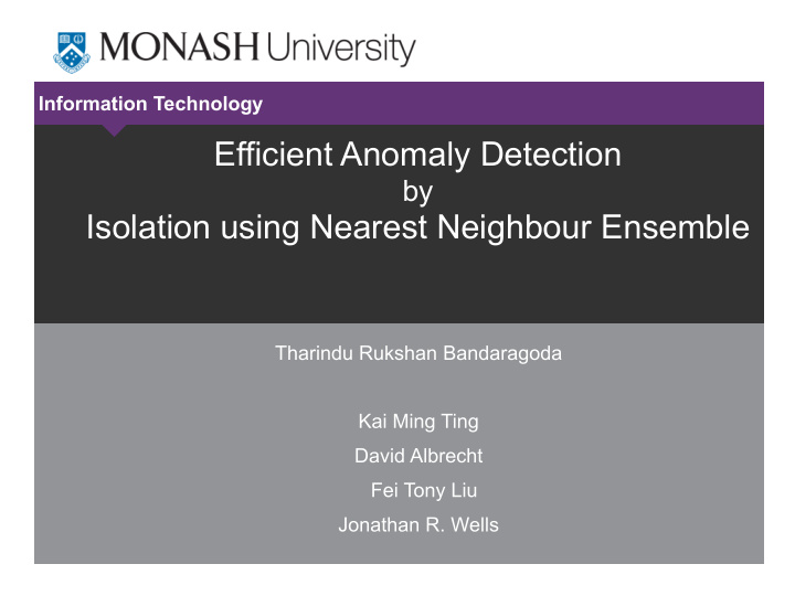efficient anomaly detection
