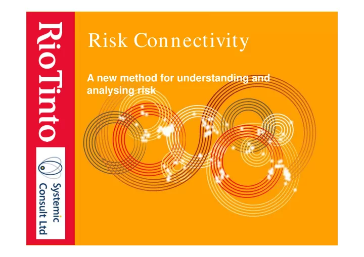 risk connectivity