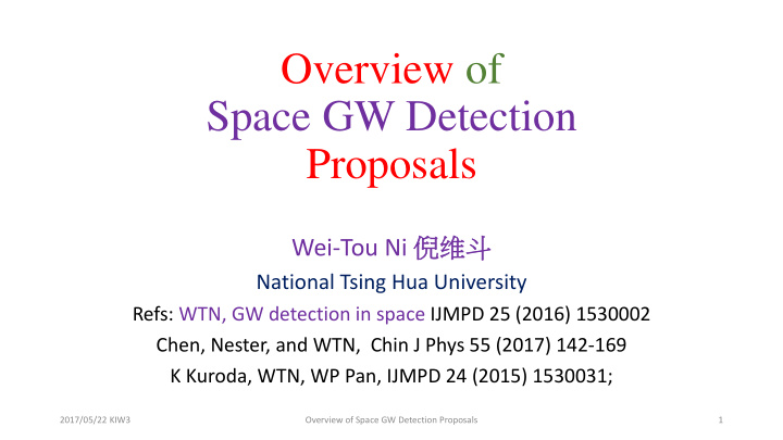 space gw detection