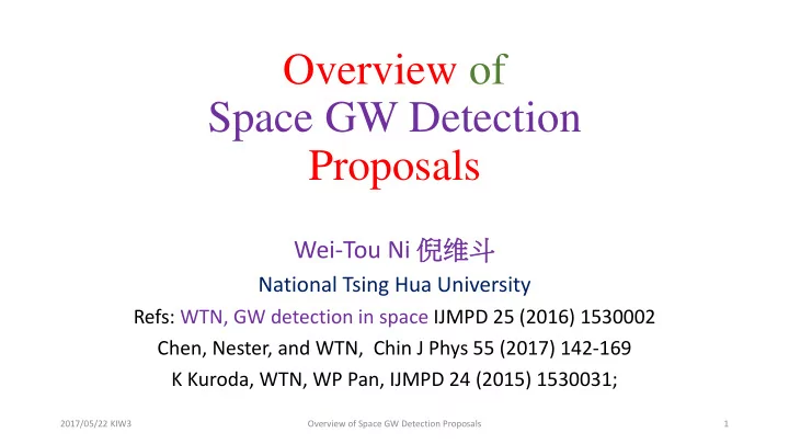 space gw detection