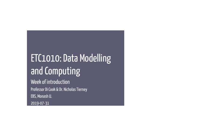 etc1010 data modelling and computing