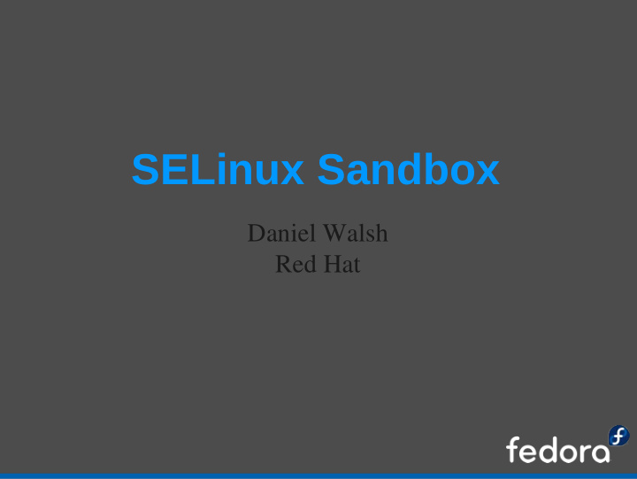 selinux sandbox