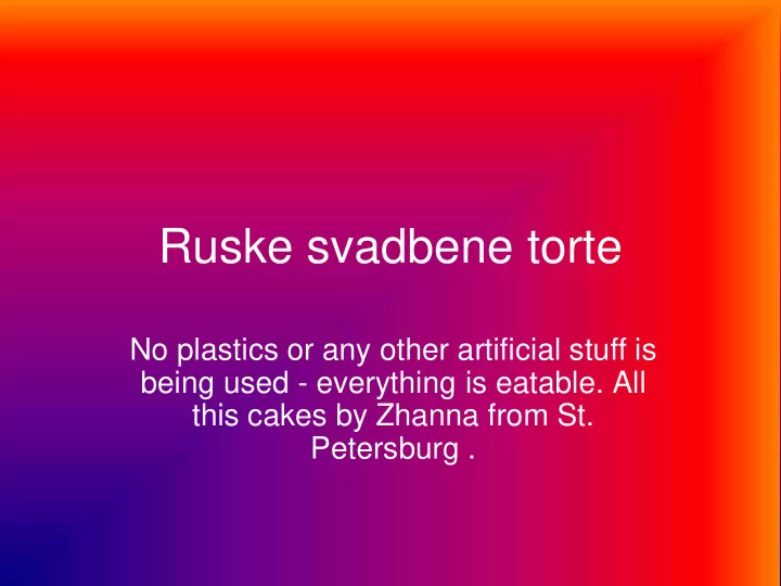 ruske svadbene torte