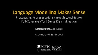 Language Modelling Makes Sense  Propagating Representations through WordNet for  Full-Coverage Word