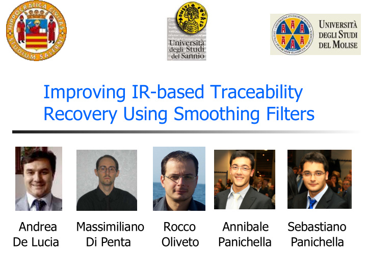 improving ir based traceability recovery using smoothing