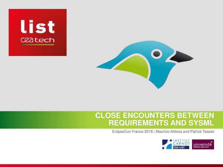 close encounters between requirements and sysml