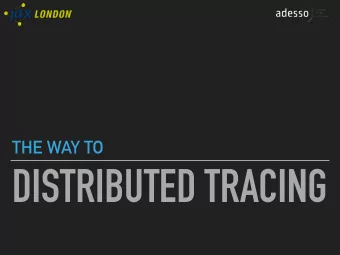 DISTRIBUTED TRACING  WHO ARE WE?  Frank Pfleger   Lukasz Pielak  @frankpfleger