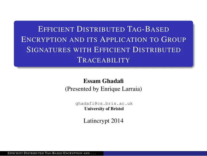group signatures ch91 allow a member to anonymously and