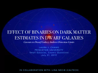EFFECT OF BINARIES ON DARK MATTER  ESTIMATES IN DWARF GALAXIES  Caveats to Dwarf Galaxy Indirect