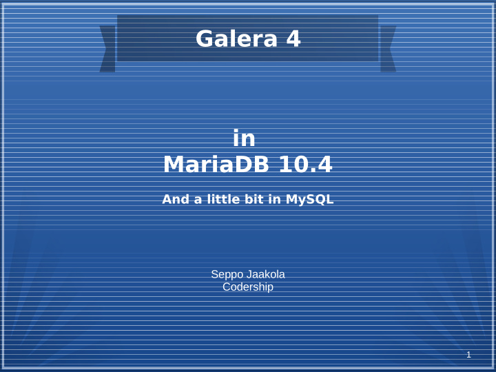 galera 4 in mariadb 10 4