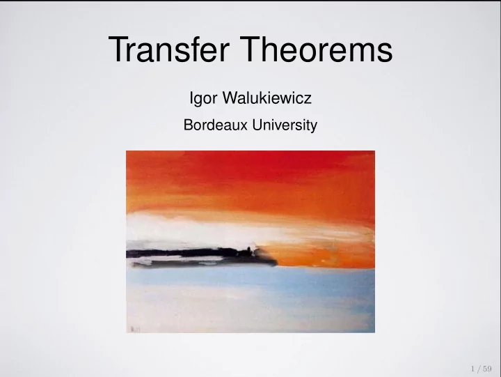 transfer theorems
