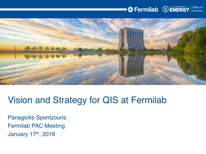 vision and strategy for qis at fermilab