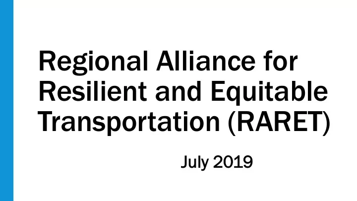 regional alliance for
