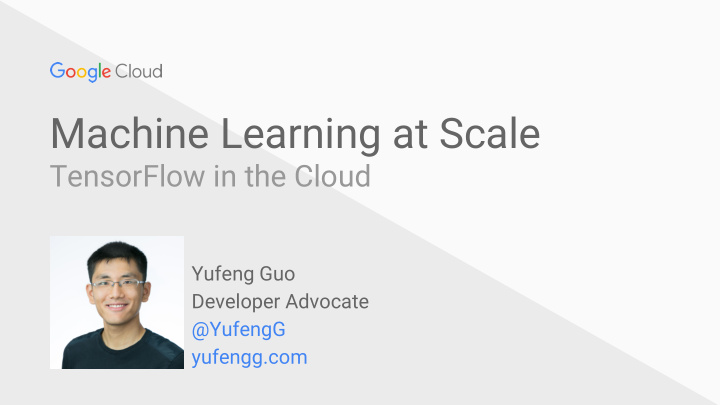machine learning at scale