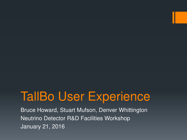 tallbo user experience
