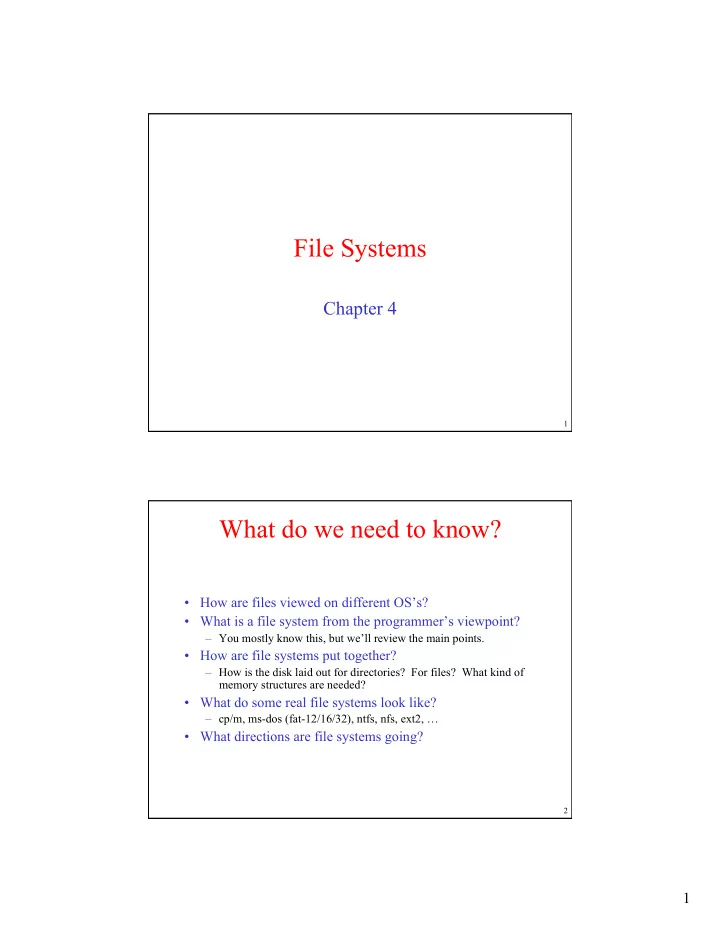 file systems