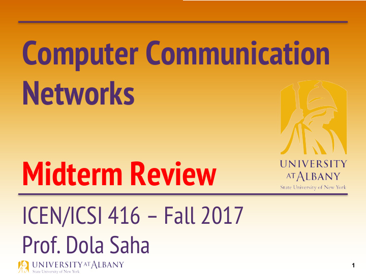 computer communication networks midterm review