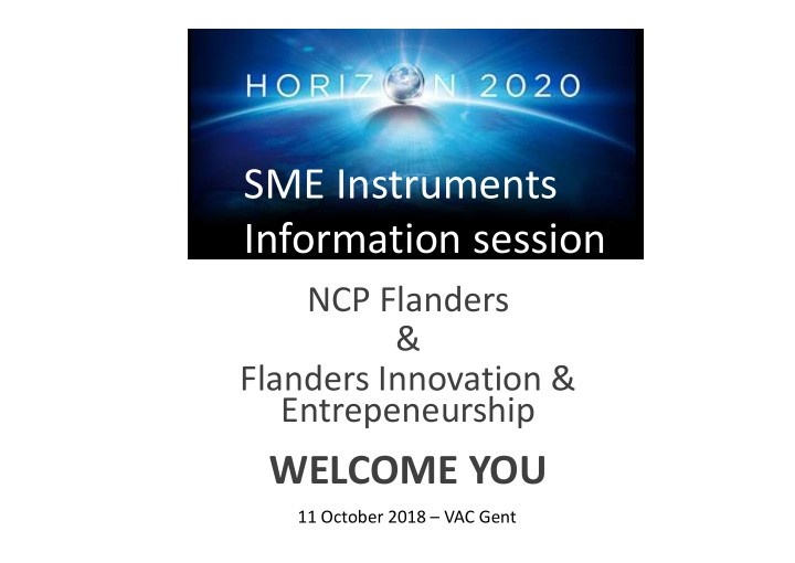 sme instruments information session