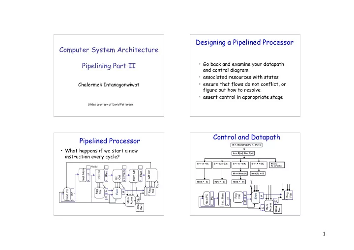 designing a pipelined processor computer system