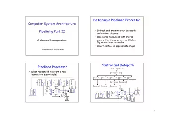 Designing a Pipelined Processor  Computer System Architecture   Go back and examine your