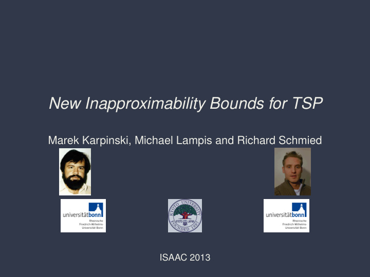 new inapproximability bounds for tsp