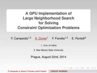 A GPU Implementation of  Large Neighborhood Search  for Solving  Constraint Optimization Problems .