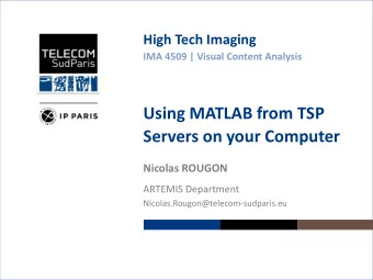 Servers on your Computer  Nicolas ROUGON  ARTEMIS Department  Nicolas.Rougon@telecom-sudparis.eu